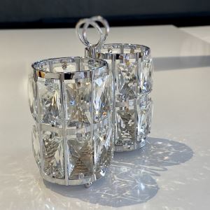 DekorArya Kristal Taşlı Kaşıklık Silver